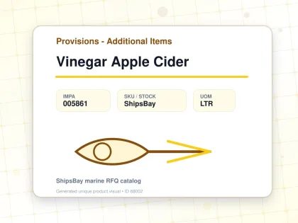 Vinegar Apple Cider - Provisions - Additional Items - IMPA 005861 - UOM LTR