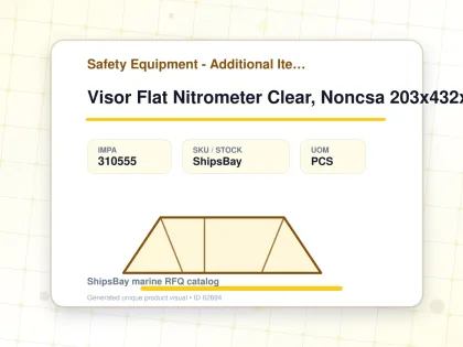 Visor Flat Nitrometer Clear, Noncsa 203x432x1.52mm 10117783 - Safety Equipment - Additional Items - IMPA 310555 - UOM PCS