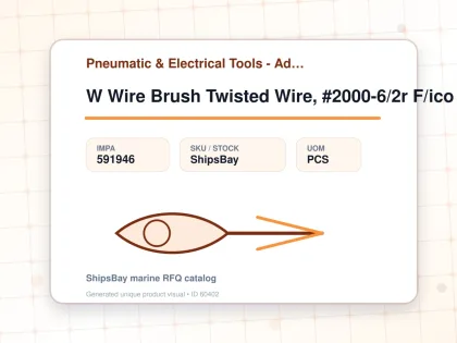 W Wire Brush Twisted Wire, #2000-6/2r F/ico Chip Hammer - Pneumatic & Electrical Tools - Additional Items - IMPA 591946 - UOM PCS
