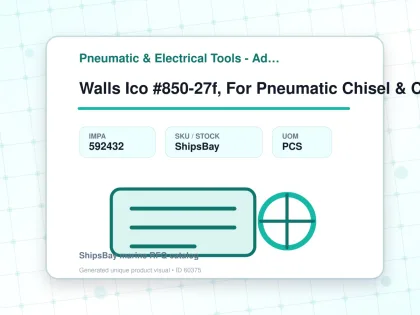 Walls Ico #850-27f, For Pneumatic Chisel & Chipper - Pneumatic & Electrical Tools - Additional Items - IMPA 592432 - UOM PCS