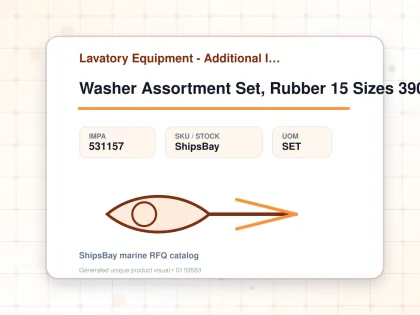 Washer Assortment Set, Rubber 15 Sizes 390pcs - Lavatory Equipment - Additional Items - IMPA 531157 - UOM SET