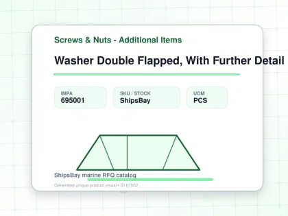 Washer Double Flapped, With Further Detail - Screws & Nuts - Additional Items - IMPA 695001 - UOM PCS