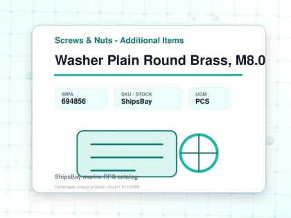 Washer Plain Round Brass, M8.0 - Screws & Nuts - Additional Items - IMPA 694856 - UOM PCS