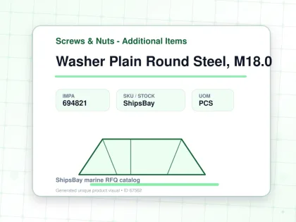 Washer Plain Round Steel, M18.0 - Screws & Nuts - Additional Items - IMPA 694821 - UOM PCS
