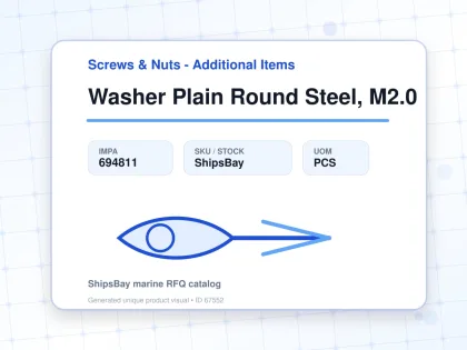 Washer Plain Round Steel, M2.0 - Screws & Nuts - Additional Items - IMPA 694811 - UOM PCS