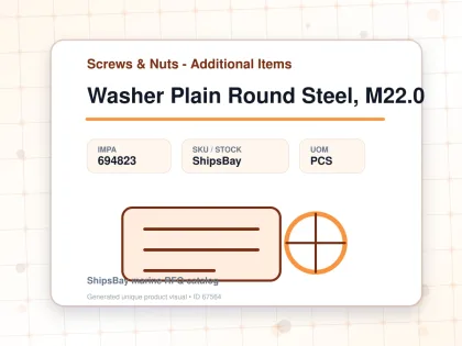 Washer Plain Round Steel, M22.0 - Screws & Nuts - Additional Items - IMPA 694823 - UOM PCS