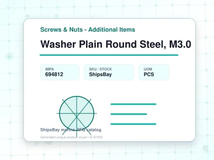 Washer Plain Round Steel, M3.0 - Screws & Nuts - Additional Items - IMPA 694812 - UOM PCS