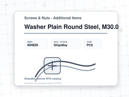 Washer Plain Round Steel, M30.0 - Screws & Nuts - Additional Items - IMPA 694826 - UOM PCS