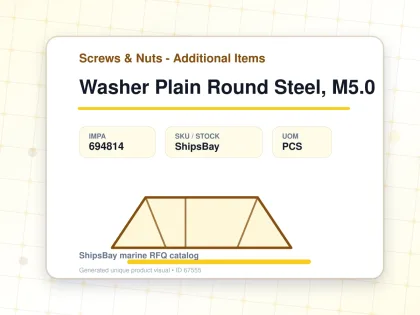Washer Plain Round Steel, M5.0 - Screws & Nuts - Additional Items - IMPA 694814 - UOM PCS