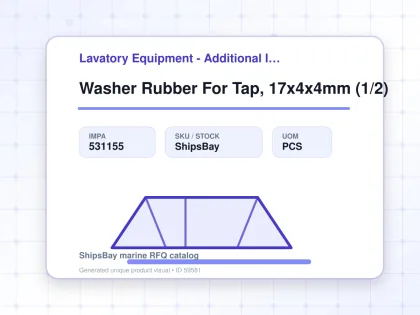 Washer Rubber For Tap, 17x4x4mm (1/2) - Lavatory Equipment - Additional Items - IMPA 531155 - UOM PCS
