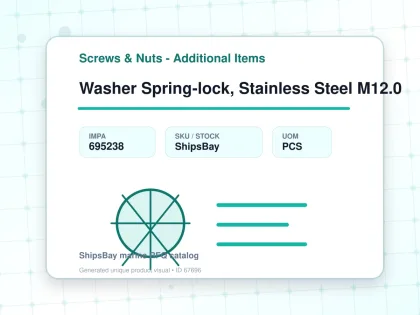 Washer Spring-lock, Stainless Steel M12.0 - Screws & Nuts - Additional Items - IMPA 695238 - UOM PCS