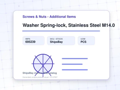 Washer Spring-lock, Stainless Steel M14.0 - Screws & Nuts - Additional Items - IMPA 695239 - UOM PCS