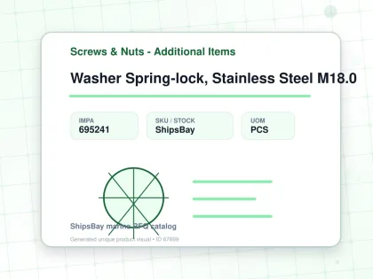Washer Spring-lock, Stainless Steel M18.0 - Screws & Nuts - Additional Items - IMPA 695241 - UOM PCS