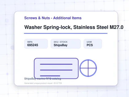 Washer Spring-lock, Stainless Steel M27.0 - Screws & Nuts - Additional Items - IMPA 695245 - UOM PCS