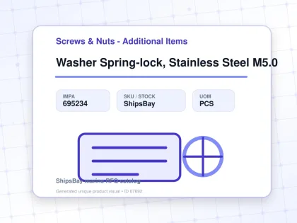 Washer Spring-lock, Stainless Steel M5.0 - Screws & Nuts - Additional Items - IMPA 695234 - UOM PCS