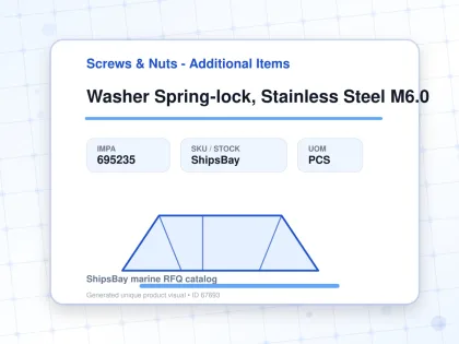 Washer Spring-lock, Stainless Steel M6.0 - Screws & Nuts - Additional Items - IMPA 695235 - UOM PCS