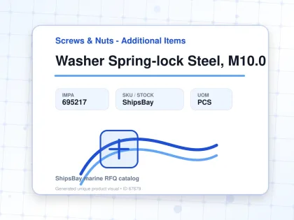 Washer Spring-lock Steel, M10.0 - Screws & Nuts - Additional Items - IMPA 695217 - UOM PCS