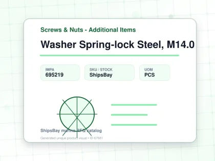 Washer Spring-lock Steel, M14.0 - Screws & Nuts - Additional Items - IMPA 695219 - UOM PCS