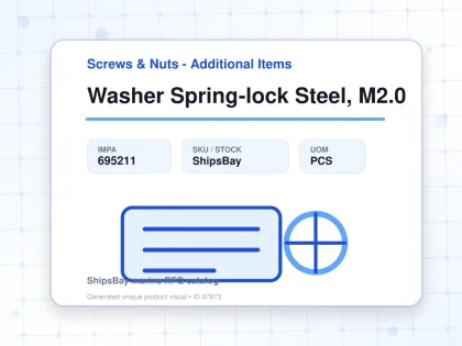 Washer Spring-lock Steel, M2.0 - Screws & Nuts - Additional Items - IMPA 695211 - UOM PCS
