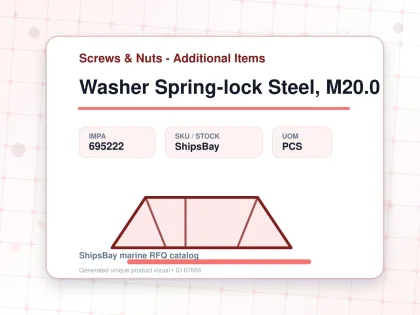 Washer Spring-lock Steel, M20.0 - Screws & Nuts - Additional Items - IMPA 695222 - UOM PCS