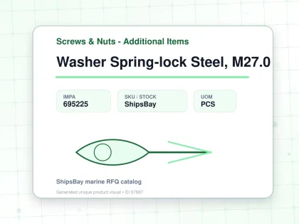 Washer Spring-lock Steel, M27.0 - Screws & Nuts - Additional Items - IMPA 695225 - UOM PCS