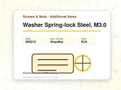 Washer Spring-lock Steel, M3.0 - Screws & Nuts - Additional Items - IMPA 695212 - UOM PCS