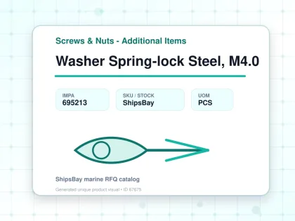 Washer Spring-lock Steel, M4.0 - Screws & Nuts - Additional Items - IMPA 695213 - UOM PCS
