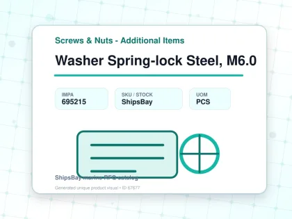 Washer Spring-lock Steel, M6.0 - Screws & Nuts - Additional Items - IMPA 695215 - UOM PCS