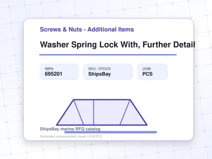 Washer Spring Lock With, Further Detail - Screws & Nuts - Additional Items - IMPA 695201 - UOM PCS