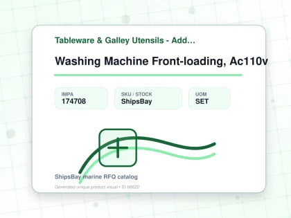 Washing Machine Front-loading, Ac110v - Tableware & Galley Utensils - Additional Items - IMPA 174708 - UOM SET