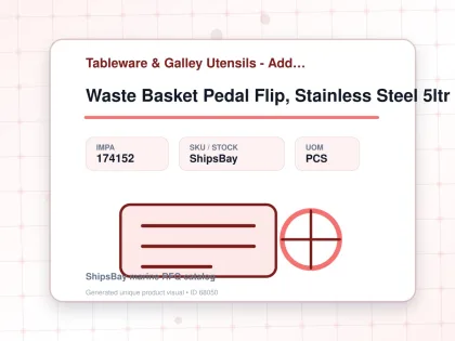 Waste Basket Pedal Flip, Stainless Steel 5ltr - Tableware & Galley Utensils - Additional Items - IMPA 174152 - UOM PCS