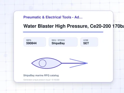 Water Blaster High Pressure, Ce20-200 170bar Ac440v 24hp - Pneumatic & Electrical Tools - Additional Items - IMPA 590844 - UOM SET