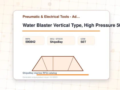 Water Blaster Vertical Type, High Pressure 500bar - Pneumatic & Electrical Tools - Additional Items - IMPA 590842 - UOM SET