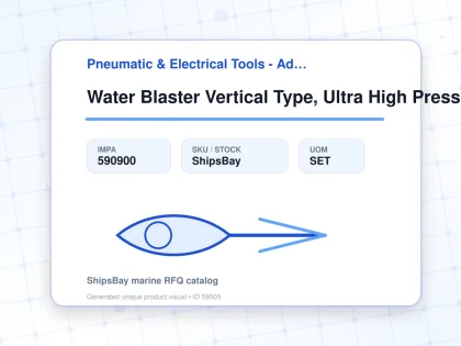 Water Blaster Vertical Type, Ultra High Pressure 1500bar - Pneumatic & Electrical Tools - Additional Items - IMPA 590900 - UOM SET