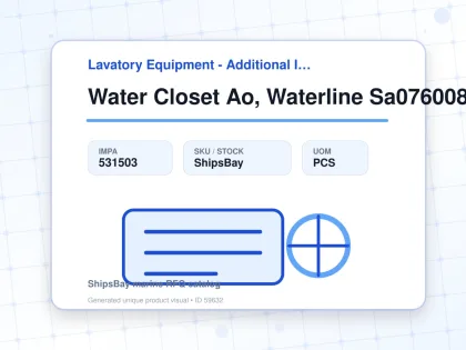 Water Closet Ao, Waterline Sa076008 - Lavatory Equipment - Additional Items - IMPA 531503 - UOM PCS