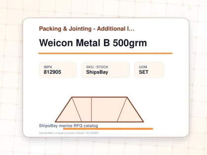 Weicon Metal B 500grm - Packing & Jointing - Additional Items - IMPA 812905 - UOM SET