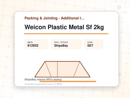 Weicon Plastic Metal Sf 2kg - Packing & Jointing - Additional Items - IMPA 812932 - UOM SET
