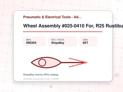 Wheel Assembly #025-0410 For, R25 Rustibus Angle De-scaler - Pneumatic & Electrical Tools - Additional Items - IMPA 590354 - UOM SET
