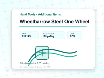 Wheelbarrow Steel One Wheel - Hand Tools - Additional Items - IMPA 617145 - UOM PCS