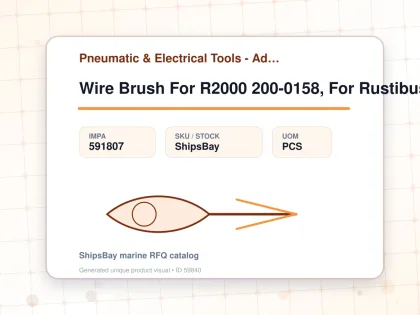 Wire Brush For R2000 200-0158, For Rustibus Deck Scaler 2000 - Pneumatic & Electrical Tools - Additional Items - IMPA 591807 - UOM PCS