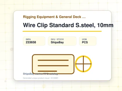 Wire Clip Standard S.steel, 10mm - Rigging Equipment & General Deck Items - Additional Items - IMPA 233658 - UOM PCS