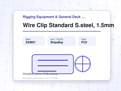 Wire Clip Standard S.steel, 1.5mm - Rigging Equipment & General Deck Items - Additional Items - IMPA 233651 - UOM PCS