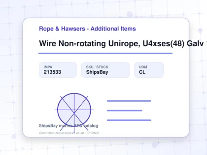 Wire Non-rotating Unirope, U4xses(48) Galv 19mmx200mtr - Rope & Hawsers - Additional Items - IMPA 213533 - UOM CL