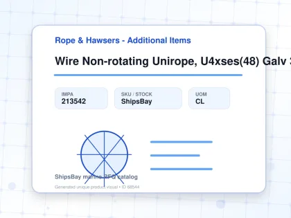 Wire Non-rotating Unirope, U4xses(48) Galv 31.5mmx200mtr - Rope & Hawsers - Additional Items - IMPA 213542 - UOM CL