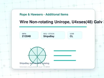Wire Non-rotating Unirope, U4xses(48) Galv 37.5mmx200mtr - Rope & Hawsers - Additional Items - IMPA 213548 - UOM CL