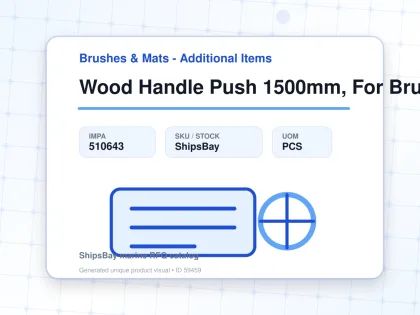 Wood Handle Push 1500mm, For Brush - Brushes & Mats - Additional Items - IMPA 510643 - UOM PCS