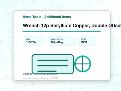 Wrench 12p Beryllium Copper, Double Offset No-spark 19x22mm - Hand Tools - Additional Items - IMPA 615524 - UOM PCS