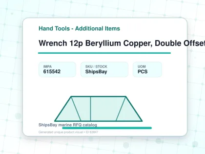 Wrench 12p Beryllium Copper, Double Offset No-spark 24x30mm - Hand Tools - Additional Items - IMPA 615542 - UOM PCS