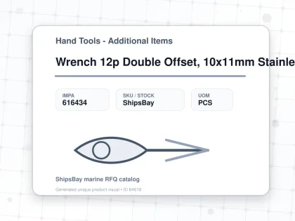 Wrench 12p Double Offset, 10x11mm Stainless Steel - Hand Tools - Additional Items - IMPA 616434 - UOM PCS
