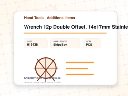 Wrench 12p Double Offset, 14x17mm Stainless Steel - Hand Tools - Additional Items - IMPA 616438 - UOM PCS